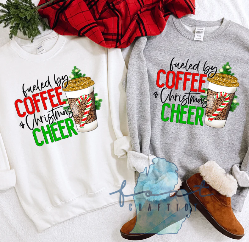 Fueled by Coffee and Christmas Cheer Leopard Cup