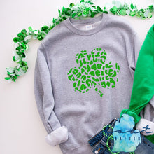 Load image into Gallery viewer, Green Leopard Shamrock St. Patrick&#39;s Day Shirt
